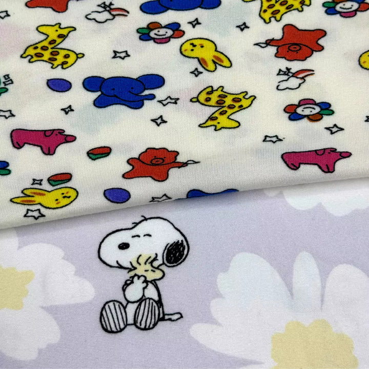 Printed Milk Silk Jersey Fabric