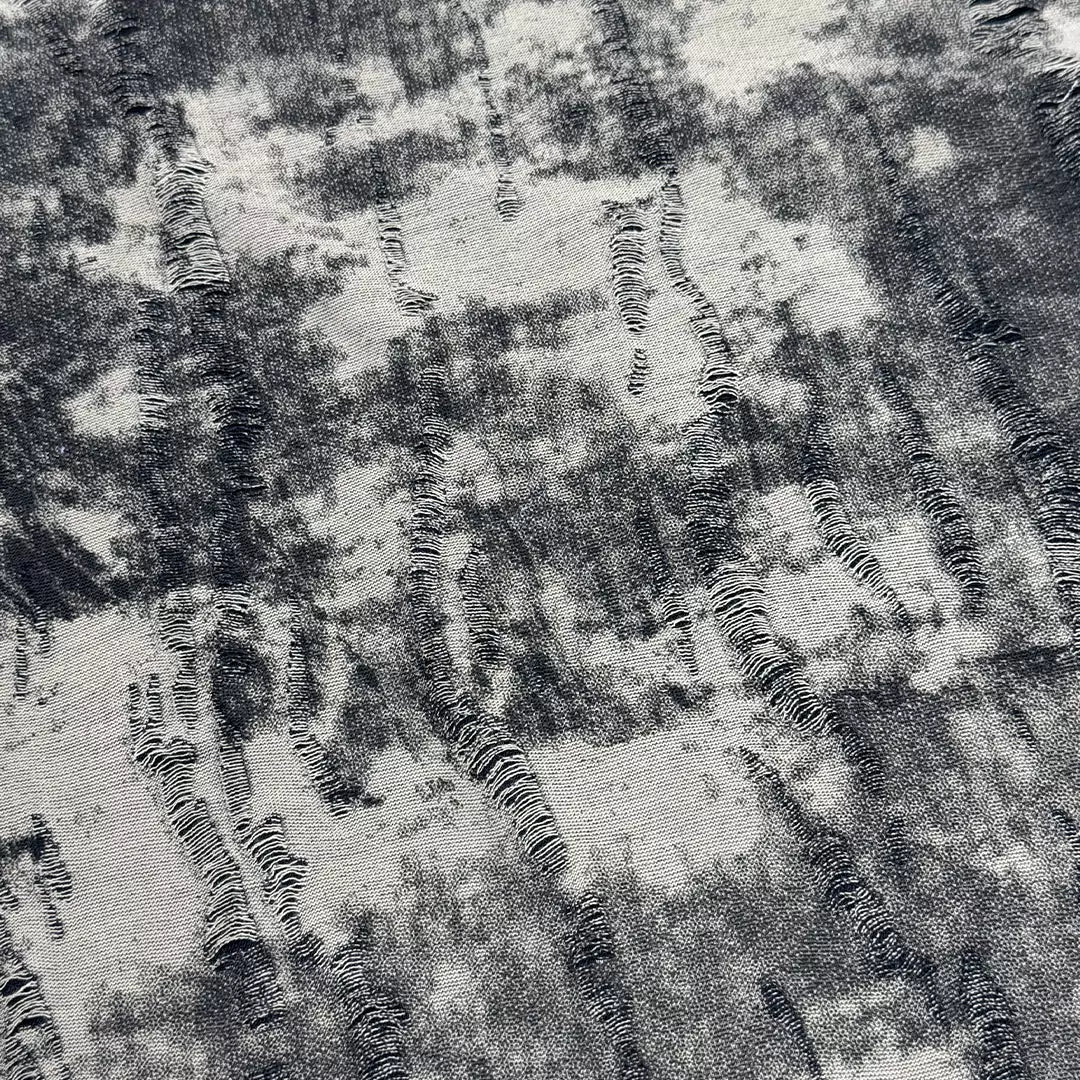 Crackle-Wash Tie-Dye Deconstructed Knit